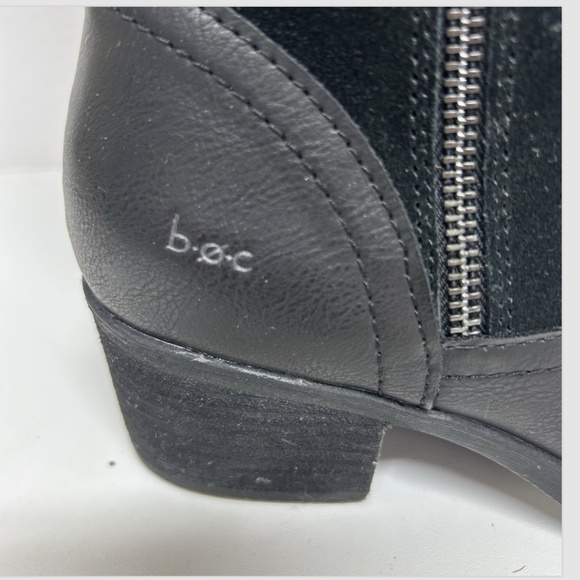 B.o.c Born Austell Suede Faux Leather Knee-High Riding Boots 7M Black Western Eq - Picture 2 of 9